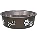 Loving Pets Bella Dog Bowls- Stainless Steel Dog & Cat Bowls - Spill Proof Dog Food Bowl, Cat Bowl, Puppy Essentials & Pet Supplies Great for Home & Travel (Small 10-20 lbs, Espresso)
