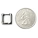 Stainless Steel Square Shape Hoop Huggie Mens Earrings Brush Black 12mm