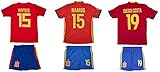 AMDS Soccer Youth Jersey Set ● Spain ● Home Jersey ● World Cup 2018 & Euro 16 ● Ramos & D. Costa & Asensio