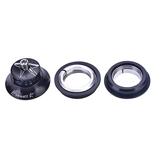 Qii lu Bicycle Headset, Bike Fork Headset Aluminum Alloy Bike Bicycle Front Derailleur Headset Replacement Tackle Bicycle Accessories for 44mm Head Tube(Black) - Thumbnail 3