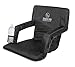 Stadium Boss Recliner Stadium Seat for Bleachers, Benches, Lawns, Backyard, Camping & Beach – Padded Sport Chair, Cushion Backs & Armrest – 6 Reclining Positions – Portable Carry Straps – Black