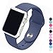 Piwjo Silicone Apple Watch Band and Replacement Iwatch Bands Series 1,Series 2,Series 3 (42mm S/M, Midnight Blue)