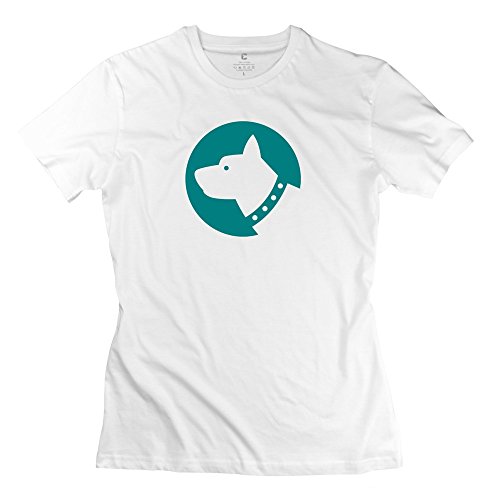 ZYA6W Woman Dog Short Sleeve T Shirt White XL,Novelty Clothing