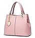Bagtopia Women's Fashion Leather Top-handle Handbags OL Casual Tote Crossbody Shoulder Bag Satchel Purse(Baby Pink)