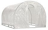Greenhouse-Weatherguard Walk In Arched Top Garden Hot House Fully Enclosed - Screend Windows for Ventilation, Zippered Door (8'W x 8'L x 6'6