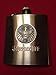 Jagermeister Stainless Steel Flask - Round Stag Logo Medallion
