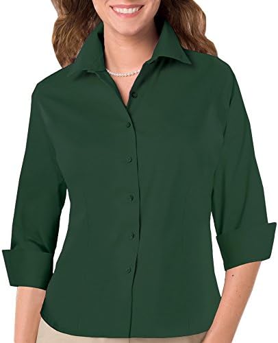 Blue Generation BG6330 - LADIES 3/4 SLEEVE FINE LINE TWILL