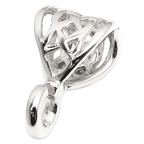 2pcs .925 Sterling Silver Filigree Flower Bail Clasp Pendant Connector/Findings/Bright