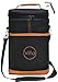 Vina Wine Insulated Tote Bag, 2 Bottle Wine/Beer Cooler Carrier Case with Shoulder Strap + Free Corkscrew for Picnic and Travel, Great Gift for Wine Lover, Brown
