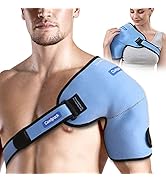 Comfpack 3D Shoulder Ice Pack Rotator Cuff Hot Cold Therapy Shoulder Support Ice Wrap for Frozen ...