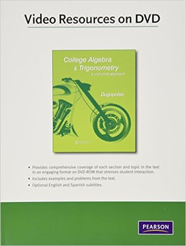 Videos On Dvd With Optional Subtitles For College Algebra - 