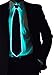 NEON NIGHTLIFE Light Up Neck Tie for Men, Aqua