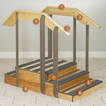 Small Staircase 36" - Clinton Classic Series STAIRCASES for Physical Therapy - Exercise Equipment - Fitness Item# 4-5500-36