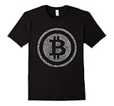 Mens Vintage Bitcoin T-Shirt For Crypto Currency Traders XL Black
