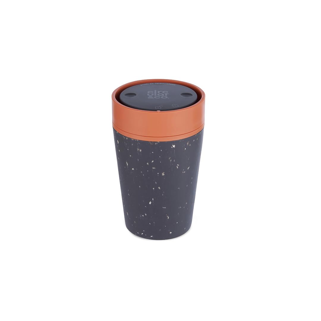 Circular & Co Pre 2026 (Previous Generation) Reusable Coffee Cup - 8oz/227ml - 100% Leakproof & Lockable - Push Top, One Hand Open, 360 Drinking - Recyclable - BPA Free - Dishwasher Safe