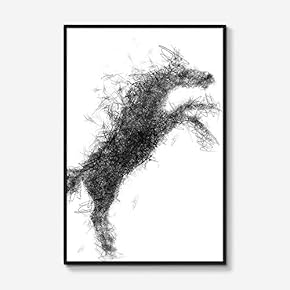 Framed Canvas Wall Art for Living Room, Bedroom Black Horse Canvas Prints for Modern Home Decoration Ready to Hang - 16"x24" inches