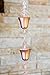 Marrgon Copper Rain Chain – Decorative Chimes & Cups Replace Gutter Downspout & Divert Water Away from Home for Stunning Fountain Display – 6.5’ Long for Universal Fit – Bell Style
