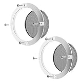 BCP 2 pcs 3 inch Silver color Ring Black Mesh Speaker Decorative Circle Subwoofer Grill Cover Guard Protector with Screw