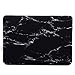 HDE Plastic Hard Shell Case and Keyboard Cover for MacBook Pro 13 with Retina Display (Models: A1425/A1502), Black and White Marble