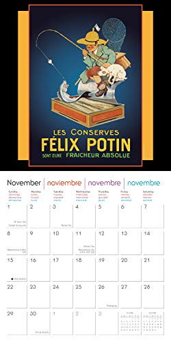 2020 Bon Appetit Vintage Poster Art 16-Month Wall Calendar: by Sellers Publishing