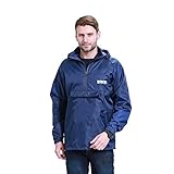 ZDHGLOBAL Men's Women's Lightweight Packable Portable Rain Jacket with Invisiable Hood and Front Pocket for Outdoor Activity