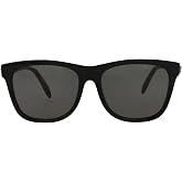 Alexander McQueen Square/Rectangle Sunglasses Black Black Grey Luxury Eyewear Made In Italy Acetate Frame Designer Fashion for Everyday Luxury