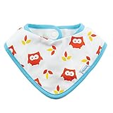 Bumkins Printed Waterproof Bandana Bib, Blue Owl, 0-9 Months