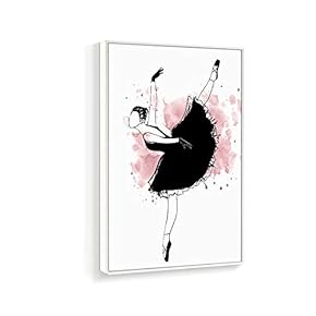 Framed Home Artwork Elegant Ballerina for Living Room Bedroom