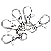 GREEN FABWOOD 5pcs 5/16 Inch Swivel Trigger Snap Hooks Silver-Used for Key Chains, Small Dog Leashes, Hanging Crafts or Decorations, Beading Projects and More