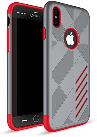 iPhone X Case (Gray + Red)