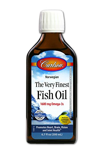 Carlson Labs Very Finest Fish Oil Nutritional Supplement, Lemon, 6.7 Fluid Ounce