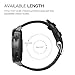 Leather Band for Galaxy Watch Active/Galaxy Watch 42mm / Gear Sport/Gear S2 Classic, Fintie 20mm Quick Release Genuine Leather Replacement Strap Wrist Bands with Adjustable Classic Buckle - Black