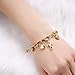 Cross Heart Stainless Steel Bracelets Adjustable Double-deck Chain Charm Love Gold Long Bangle Bracelets for Women Girls