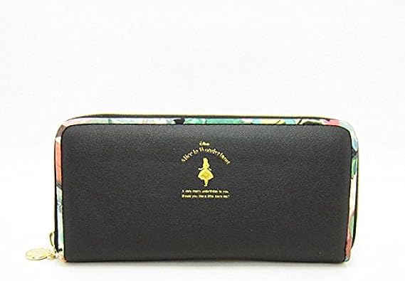 Amazon アリス 長財布 財布 ウォレット ブラック コラージュ ふしぎの国のアリス ディズニー Orha シューズ バッグ