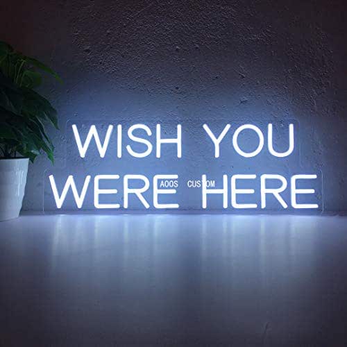 Amazon.com: Wish You Were Here Custom Dimmable LED Neon ...