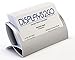 Displays2go Set of 4, Desktop Business Card Holders with Unique Curved Design - Silver, Aluminum