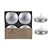 Mega Candles 12 pcs Unscented Silver Floating Candles, Hand Poured Wax Candle 3 Inch Diameter, Home Décor, Wedding Receptions, Occasions, Festivities, Events, Meditations, Tranquility, Spa