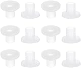 sourcing map 12pcs Nylon Flanged Sleeve Bushings 4mm Bore 5mm OD 7mm Length view 1