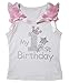 Petitebella Rhinestone My 1st to 6th White Shirt Pink Polka Dots Petal Skirt Set (1st, 1-2 Years)