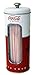 The Tin Box Company Coca Cola Holder with 50 Straws, 3.4 x 3.4 x 8.2 inches, Red