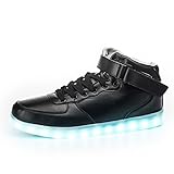 SanYes Women Men Unisex High Top USB Charging Light Up LED Shoes Flashing Sneakers