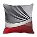 Emvency Set of 4 Throw Pillow Covers Modern Abstract Red Stripes Gray Black White Acrylic Bold Grey Decorative Pillow Cases Home Decor Square 20x20 Inches Pillowcases