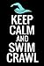 Keep Calm and Swim Crawl: Swimming Training Log | Keep Track of Your Trainings & Personal Records | by 