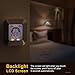 Adoric Life Hygrometer Thermometer, Indoor Thermometer Humidity Monitor with Touchscreen, Backlight, Time and Alarm (Battery Included)