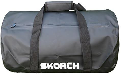 Black Water Resistant Duffel Bag 12x20 inch. Waterproof Material with Water Resistant Zip. Comfortable Carry Handles and Removable Shoulder Strap. Ideal for Boat trips, Beach, Watersports or Rain