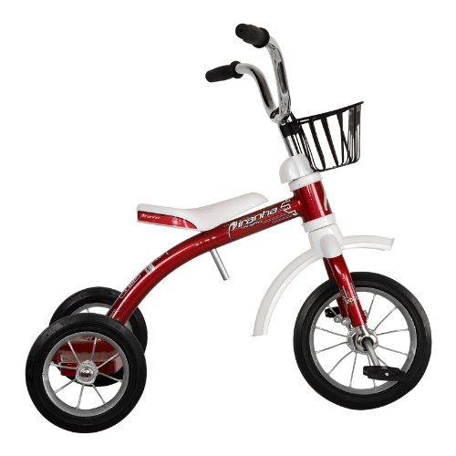 Piranha Firefly Classic Tricycle, for Boys and Girls, Red, 10 inch front wheel - Thumbnail 2