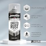 JENOLITE Directorust Spray Paint Satin Black 400ml Direct To Rust All-In-One view 2