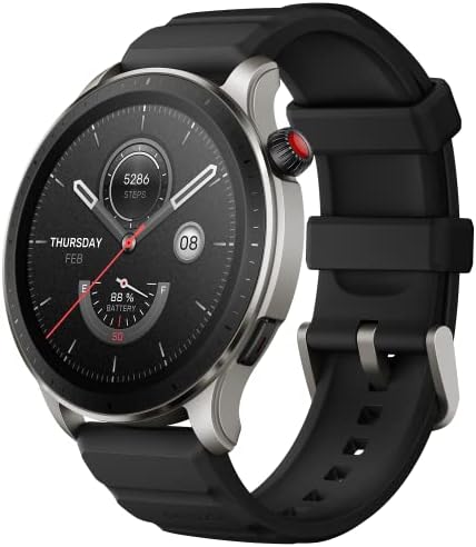 GTR 4 Smartwatch mit Telefonieren über Bluetooth und Musikspeicher,1.43” AMOLED Display,150 Sportmodi,Alexa,14 Tage Akkulaufzeit,präzises GPS-Tracking für Herren Damen