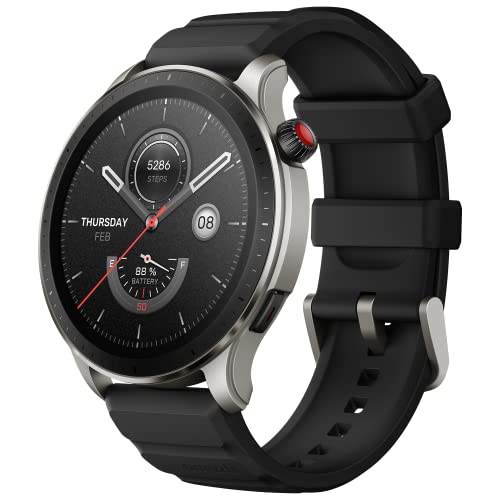 GTR 4 Smartwatch mit Telefonieren über Bluetooth und Musikspeicher,1.43” AMOLED Display,150 Sportmodi,Alexa,14 Tage Akkulaufzeit,präzises GPS-Tracking für Herren Damen