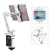 suptek Aluminum Tablet Desk Mount Stand 360° Flexible Cell Phone Holder for iPad, iPhone, Samsung, Asus and More 4.7-11 inch Devices, Good for Bed, Kitchen, Office (YF208BW)